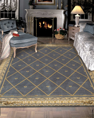 Nourison Ashton House AS03 Blue Area Rug Room Image