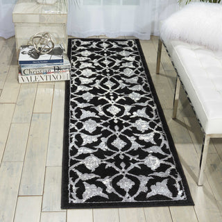 Nourison Atash ATA02 Black Area Rug Room Image Feature