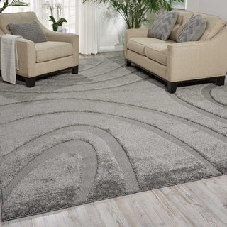 Nourison Austin ASTN1 Silver Area Rug Room Image Feature