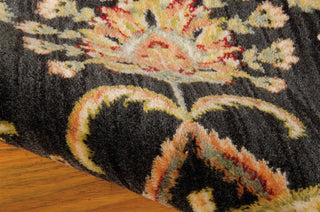 Nourison Ancient Times BAB01 Persian Treasure Black Area Rug by Kathy Ireland 8' X 11' Texture Shot