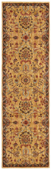 Nourison Ancient Times BAB01 Persian Treasure Gold Area Rug by Kathy Ireland 3' X 8'