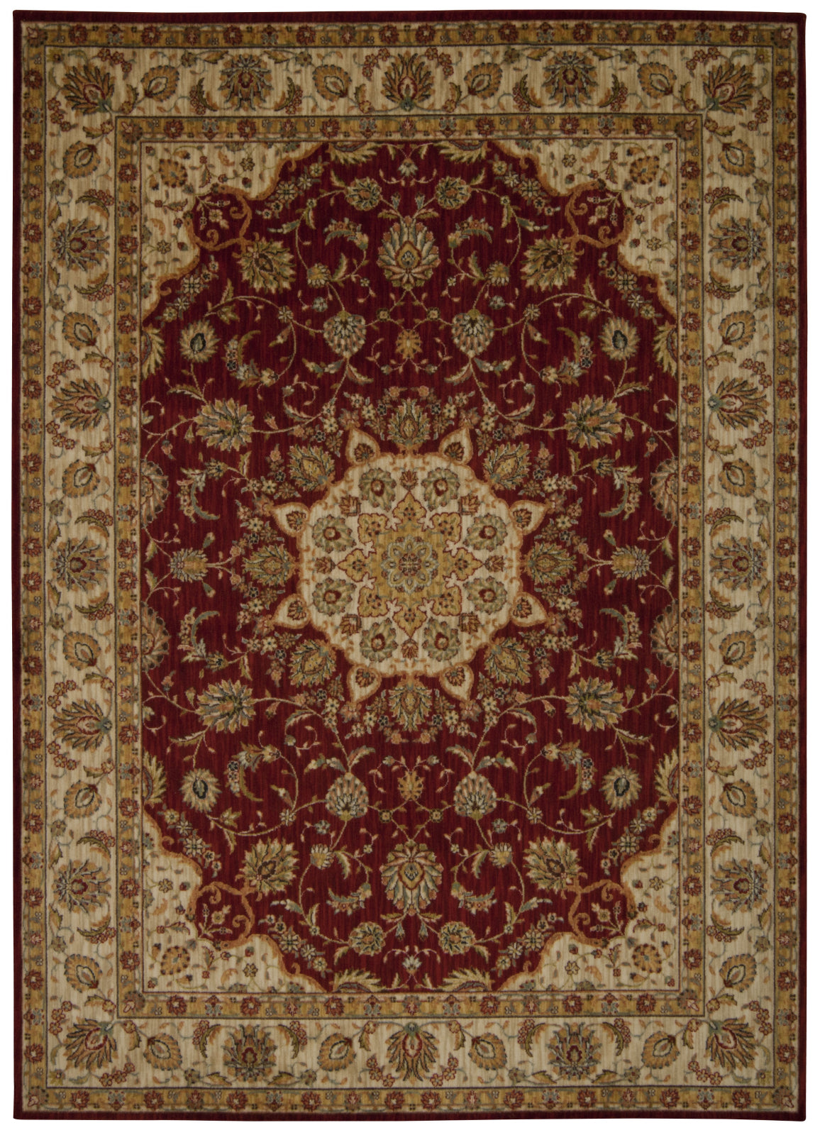 Nourison Ancient Times BAB02 Palace Red Area Rug by Kathy Ireland main image