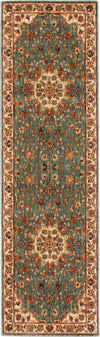 Nourison Ancient Times BAB02 Palace Teal Area Rug by Kathy Ireland 3' X 8'