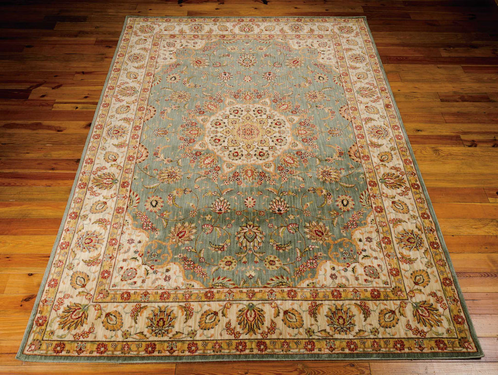 Nourison Ancient Times BAB02 Palace Teal Area Rug by Kathy Ireland 8' X 11' Floor Shot Feature