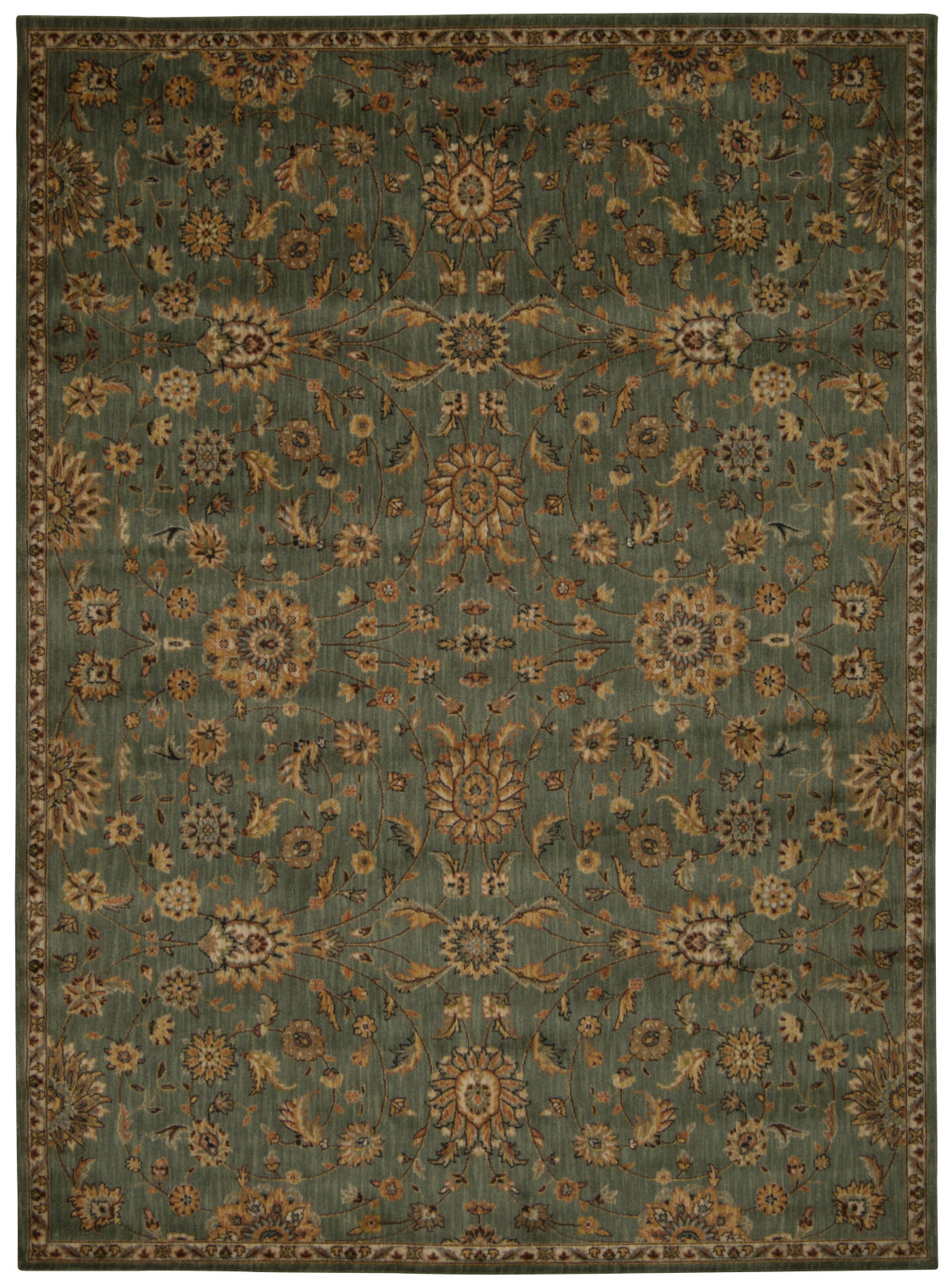 Nourison Ancient Times BAB05 Treasures Teal Area Rug by Kathy Ireland main image