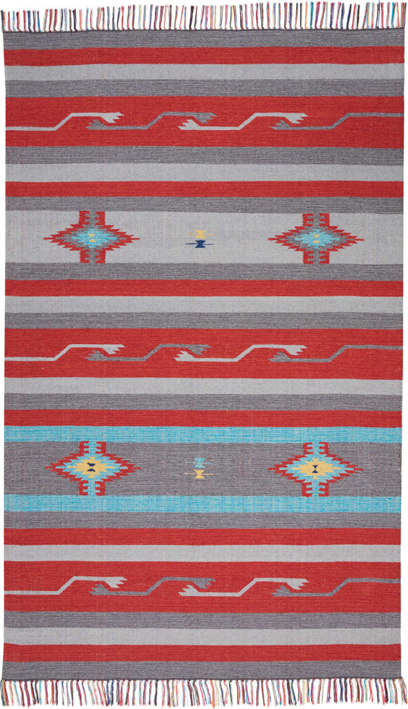 Nourison Baja BAJ01 Gry/Red Area Rug