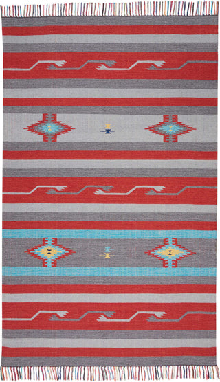 Nourison Baja BAJ01 Gry/Red Area Rug Main Image