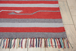 Baja BAJ01 Gry/Red Area Rug by Nourison Detail Image