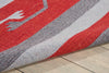 Baja BAJ01 Gry/Red Area Rug by Nourison Detail Image