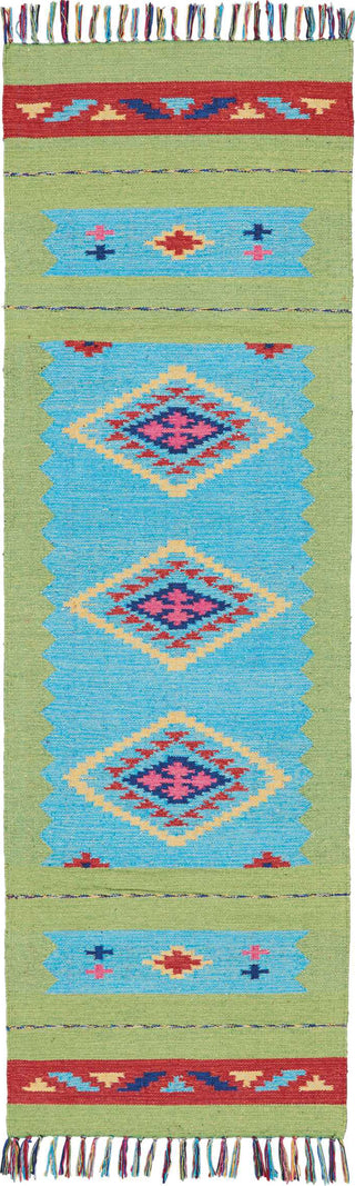 Baja BAJ02 Blue Green Area Rug by Nourison 2'3'' X 7'6''