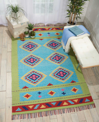 Baja BAJ02 Blue Green Area Rug by Nourison Room Image