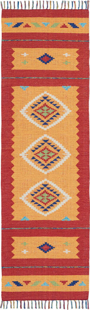 Nourison Baja BAJ02 Orange/Red Area Rug 2'3'' X 7'6'' Runner