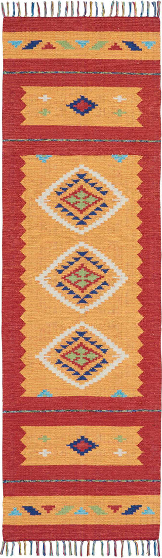 Nourison Baja BAJ02 Orange/Red Area Rug 2'3'' X 7'6'' Runner