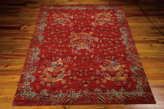 Nourison Dynasty DYN04 Emperor Oxblood Area Rug by Barclay Butera Main Image