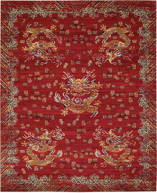 Nourison Dynasty DYN04 Emperor Oxblood Area Rug by Barclay Butera Main Image