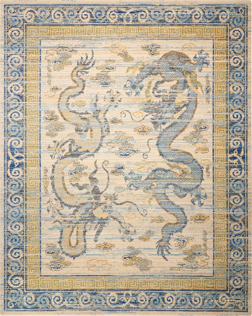 Nourison BBL16 Dynasty DYN06 Ivory Area Rug by Barclay Butera
