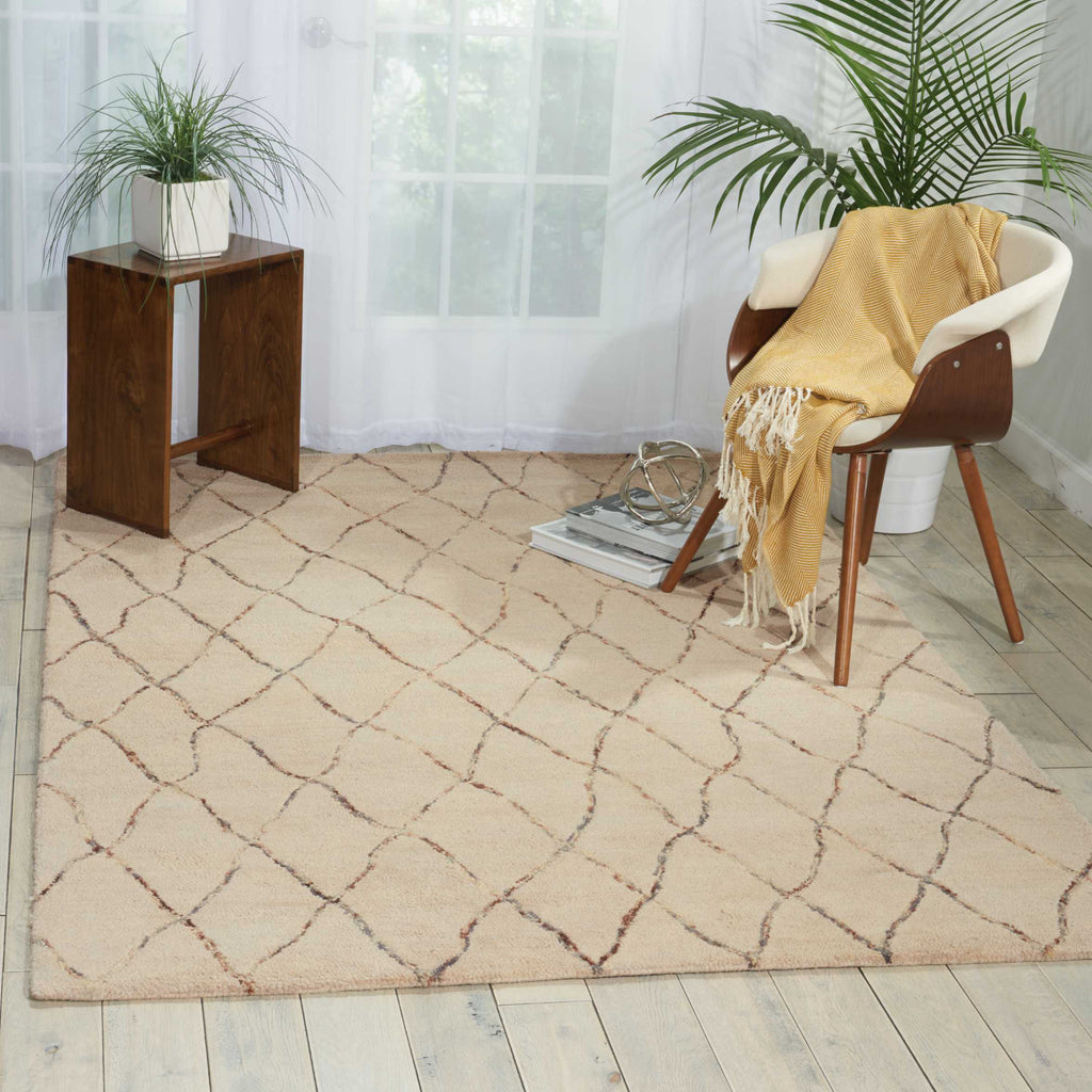 Nourison Intermix INT02 Sand Area Rug by Barclay Butera Room Image Feature