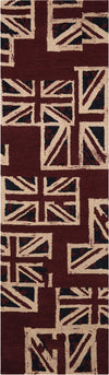 Nourison Intermix INT05 Union Jack Area Rug by Barclay Butera 2'3'' X 8' Runner