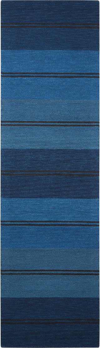 Nourison Oxford OXFD1 Mediterranean Stripe Area Rug by Barclay Butera