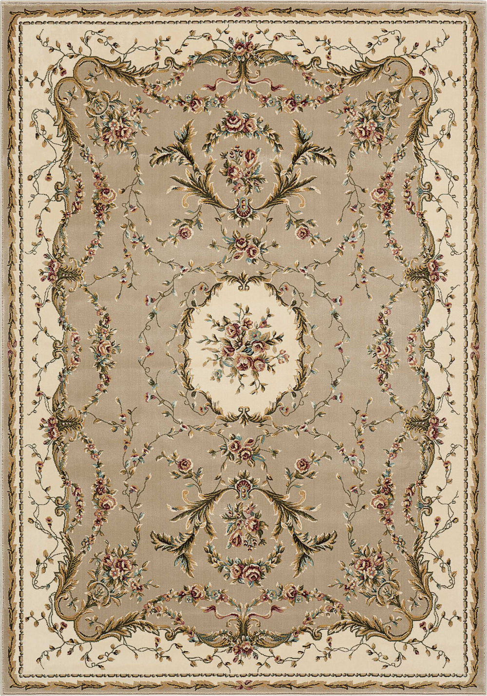 Nourison Bordeaux BOR01 Cream Area Rug