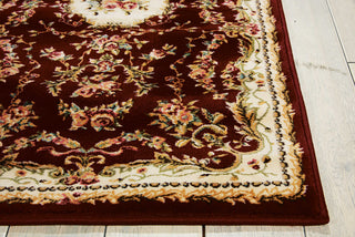 Nourison Bordeaux BOR01 Burgundy Area Rug Detail Image