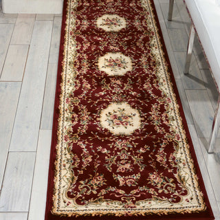 Nourison Bordeaux BOR01 Burgundy Area Rug Room Image Feature