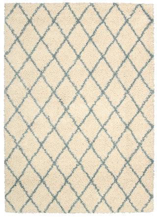 Nourison Brisbane BRI08 Ivory Aqua Area Rug main image