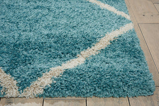 Nourison Brisbane BRI03 Aqua Area Rug Detail Image