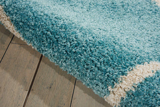 Nourison Brisbane BRI03 Aqua Area Rug Detail Image