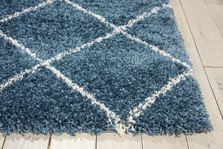 Nourison Brisbane BRI03 Slate Blue Area Rug Detail Image