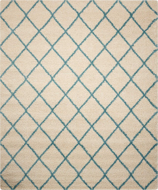 Nourison Brisbane BRI08 Ivory Aqua Area Rug 