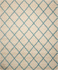 Nourison Brisbane BRI08 Ivory Aqua Area Rug 8'2'' X 10'