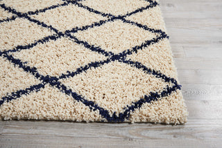 Nourison Brisbane BRI08 Ivory Blue Area Rug Detail Image