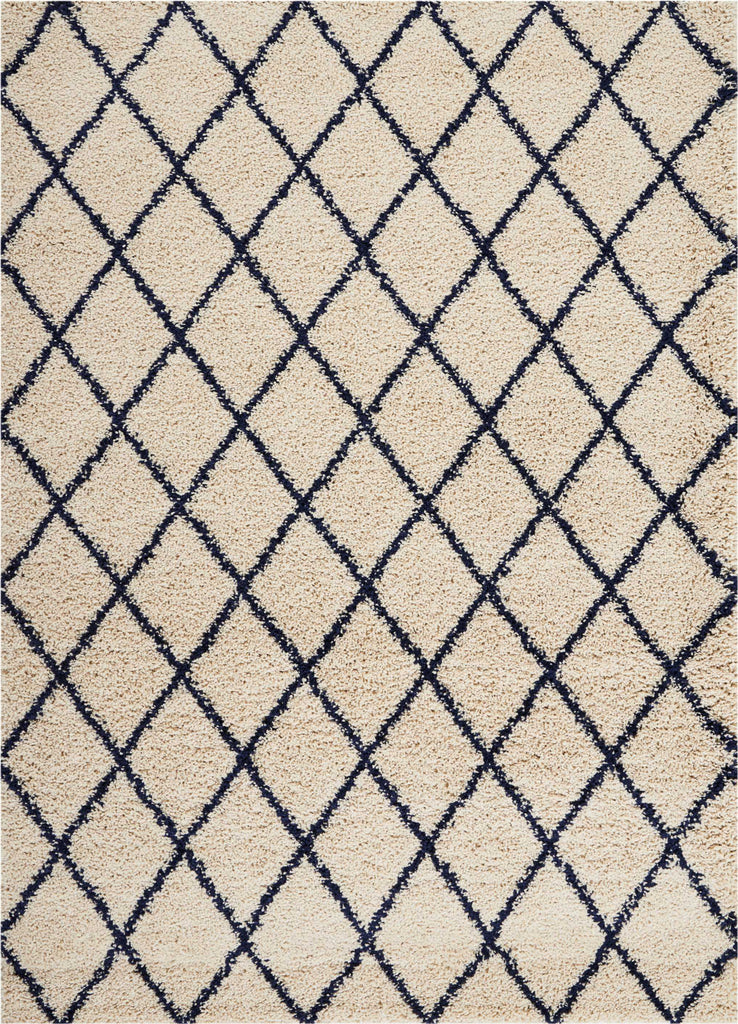 Nourison Brisbane BRI08 Ivory Blue Area Rug 5' X 7'
