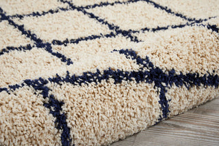 Nourison Brisbane BRI08 Ivory Blue Area Rug Detail Image