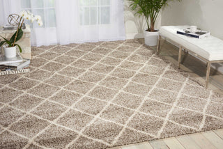 Nourison Brisbane BRI08 Stone Area Rug Room Image Feature