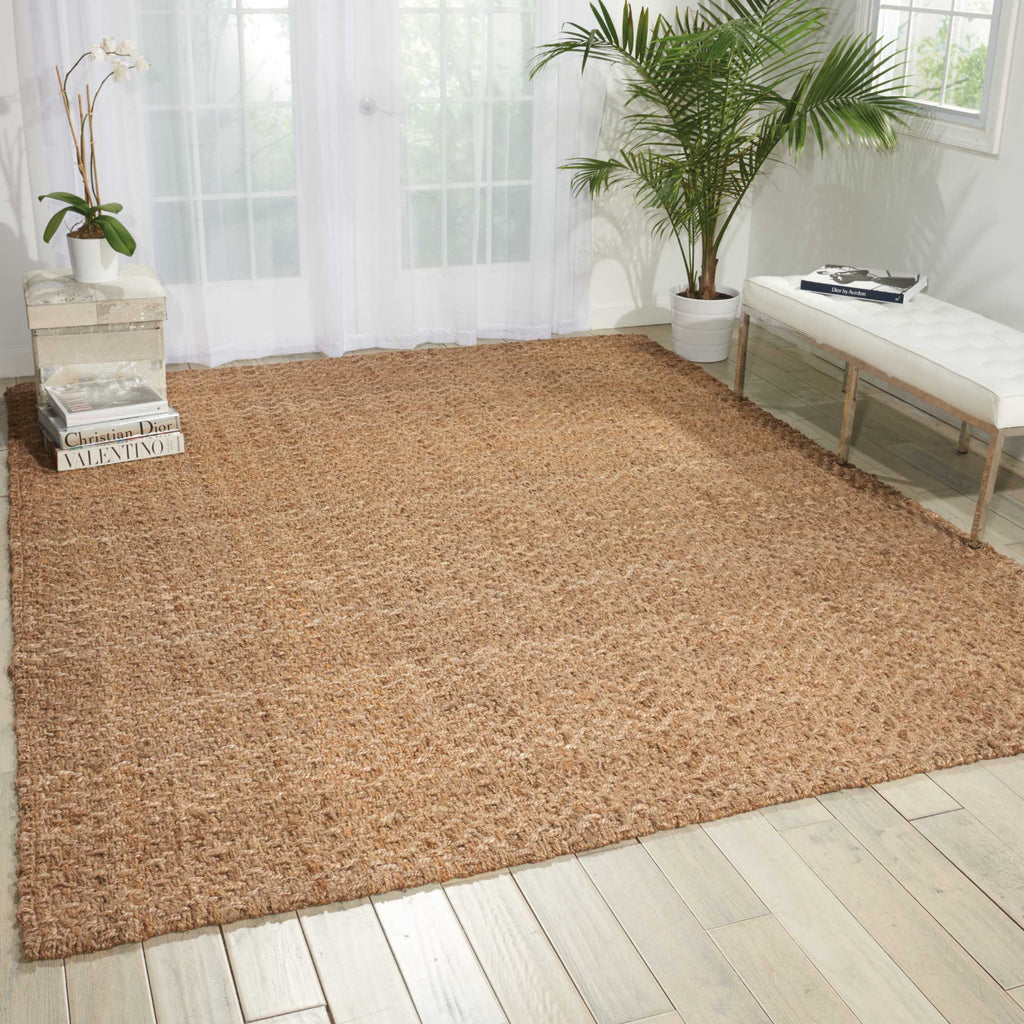 Nourison Basketweave BSKW1 Silver Area Rug Room Image Feature