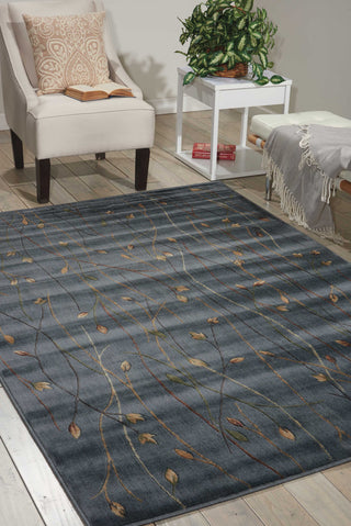 Nourison Cambridge CG04 Blue Area Rug Room Image Feature