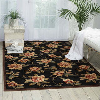 Nourison Cambridge CG08 Black Area Rug Room Image Feature