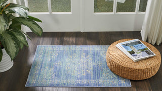 Nourison Cambria CAM01 Teal Area Rug Room Image