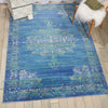 Nourison Cambria CAM01 Teal Area Rug Room Image Feature