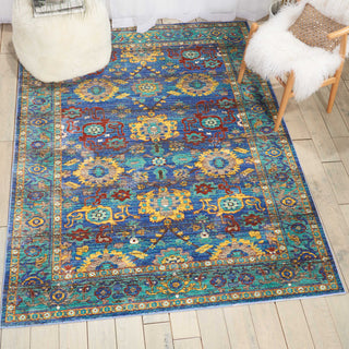 Nourison Cambria CAM04 Blue Area Rug Room Image Feature