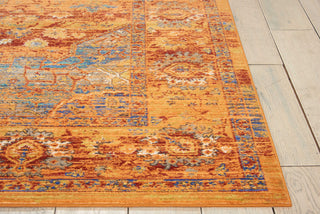 Nourison Cambria CAM05 Blue/Russet Area Rug Detail Image