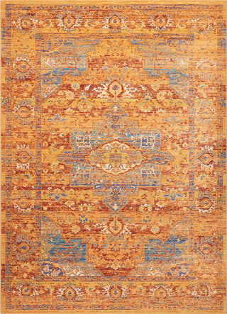 Nourison Cambria CAM05 Blue/Russet Area Rug main image