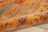 Nourison Cambria CAM05 Blue/Russet Area Rug Detail Image