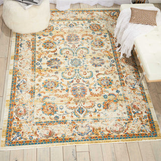 Nourison Cambria CAM07 Cream Area Rug Room Image Feature