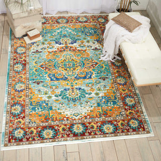 Nourison Cambria CAM08 Multicolor Area Rug Room Image Feature