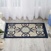 Nourison Caribbean CRB02 Ivory Navy Area Rug Room Image Feature