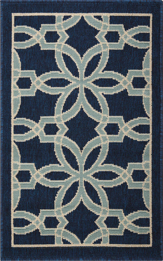 Nourison Caribbean CRB05 Navy Area Rug 1'9'' X 2'9''