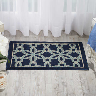 Nourison Caribbean CRB05 Navy Area Rug Room Image Feature